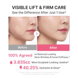 PDRN Collagen Gua Sha Neck Wrinkle Cream - Firming, Contour Care | Built-In Gua Sha Massager with Volufiline 5% - for the Look of Fine Lines, Jawline, Neck, Décolleté, Korean Skincare, 3.17 Oz photo 4