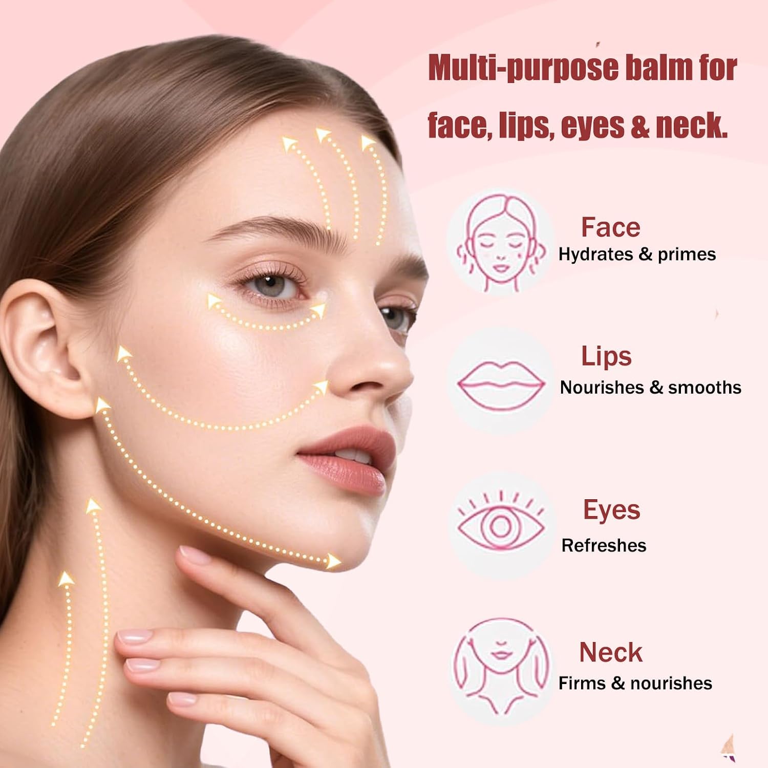 PDRN Pink Collagen Volume Multi Balm Stick, Volufiline Collagen Wrinkle Stick – Wrinkle Care & Deep Hydration for Face, Lips, Eyes, Neck (2-Pack)
