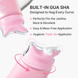 PDRN Collagen Gua Sha Neck Wrinkle Cream - Firming, Contour Care | Built-In Gua Sha Massager with Volufiline 5% - for the Look of Fine Lines, Jawline, Neck, Décolleté, Korean Skincare, 3.17 Oz photo 6