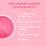 PDRN Collagen Multi Balm Stick & Eye Patches Set, Pink B12 & Caffeine under Eye Care, 0.32 Oz Balm + 60 Patches photo 3